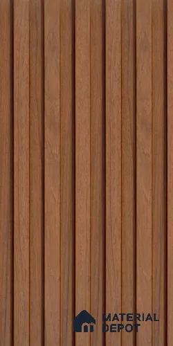 Brown Wooden Louver PN 06371 9 ft x 4.7 inch MDF Panel - 18 mm | Suitable for Feature Wall, TV Unit & Living Room | Width is Subjected to 5% Variation