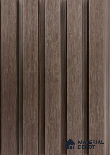 PN 06373 D Chocolate #CoEx474 | 9.5 ft x 8 inch (2900x201 mm) Texture Woodgrain Finish 3rd Generation Co-Extrusion WPC Exterior Wall Cladding - 26 mm