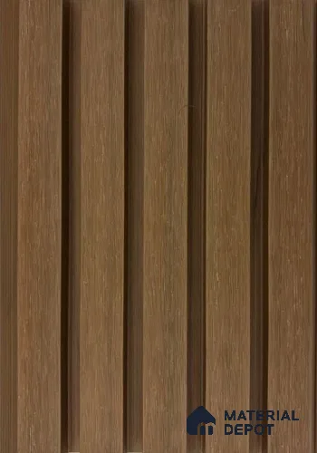 PN 06373 Teak #CoEx471 | 9.5 ft x 8 inch (2900x201 mm) Texture Woodgrain Finish 3rd Generation Co-Extrusion WPC Exterior Wall Cladding - 26 mm