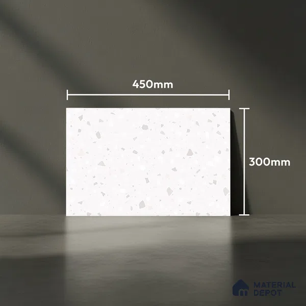 Terrazzo Wall Tile TL 01907 A Polar Light 18 x 12 inch Glossy Finish Ceramic Tile - 6 mm