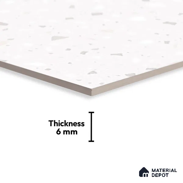 Terrazzo Wall Tile TL 01907 A Polar Light 18 x 12 inch Glossy Finish Ceramic Tile - 6 mm