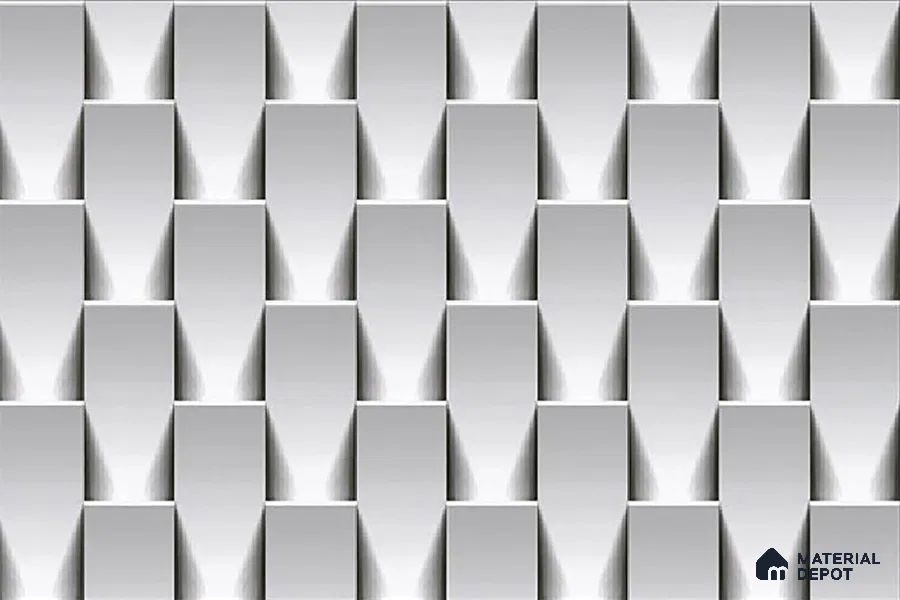 TL 01945 B White Dark 18 x 12 inch Glossy Finish Ceramic Wall Tile - 6 mm