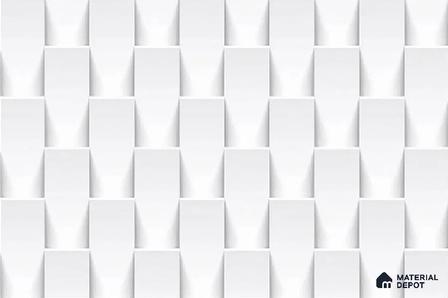 TL 01945 A Polar White Light 18 x 12 inch Glossy Finish Ceramic Wall Tile - 6 mm