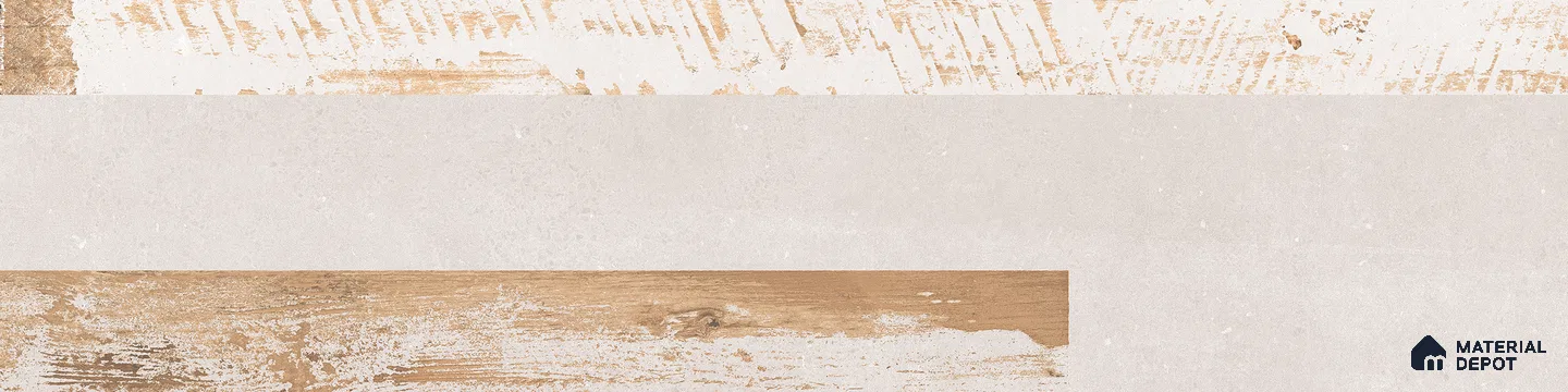TL 01242 B Portland Oat Deco 1200x300 mm GVT Carving Matte Finish Abstract Look Tile - 9 mm