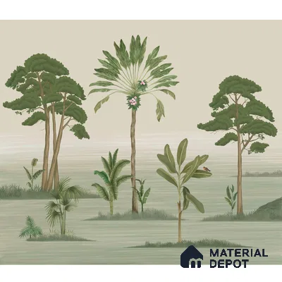 Prakriti Beautiful Trees Wallpaper Sukoon Series Handmade Nature Design (Customised Size Wallpaper)