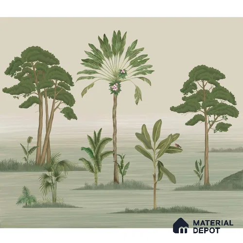 Prakriti Beautiful Trees Wallpaper Sukoon Series Handmade Nature Design (Customised Size Wallpaper)