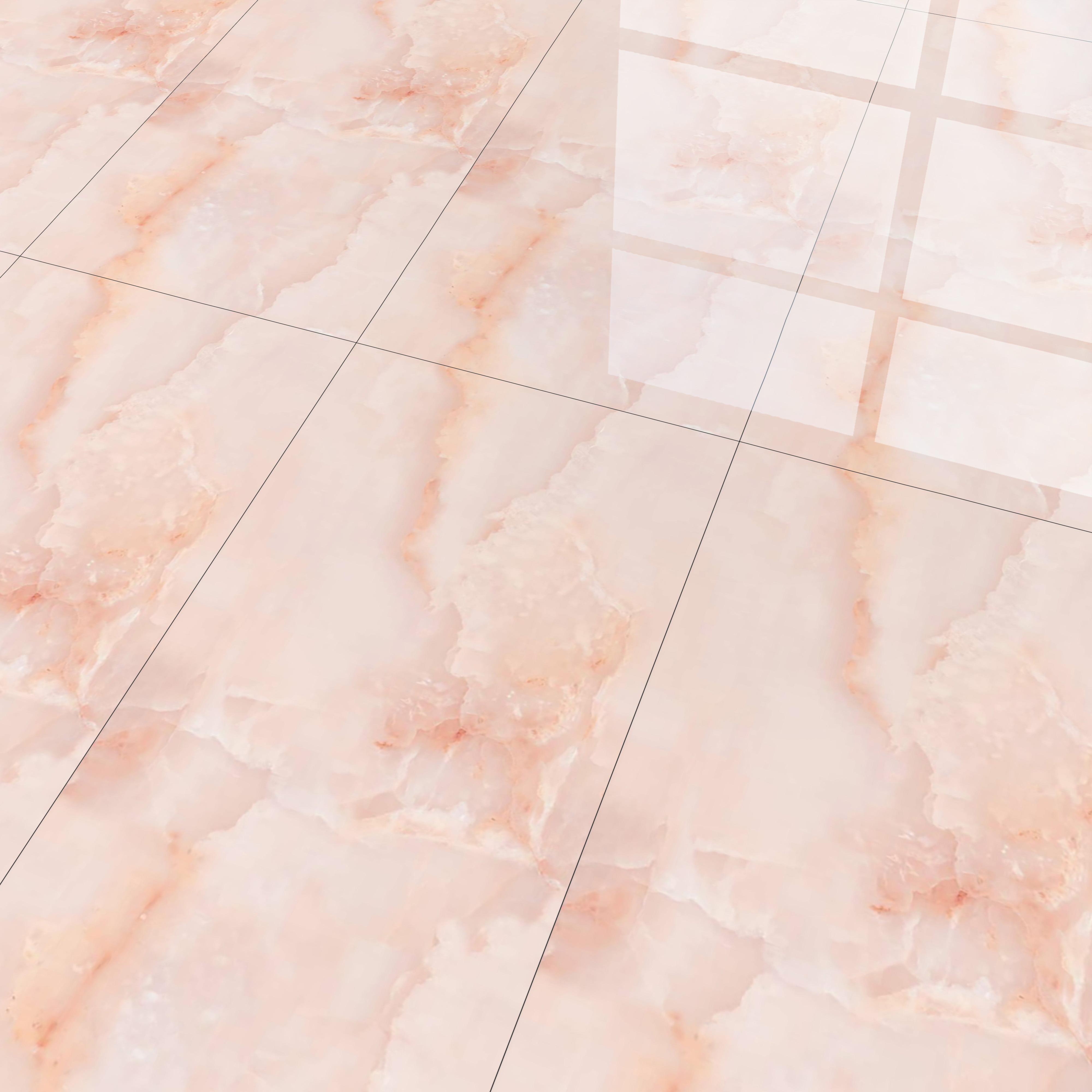 Marble Floor & Wall Tile TL 02178 B Malaga Pink 4 ft x 2 ft Prima Glossy Finish Vitrified Tile - 9 mm (Random 4)