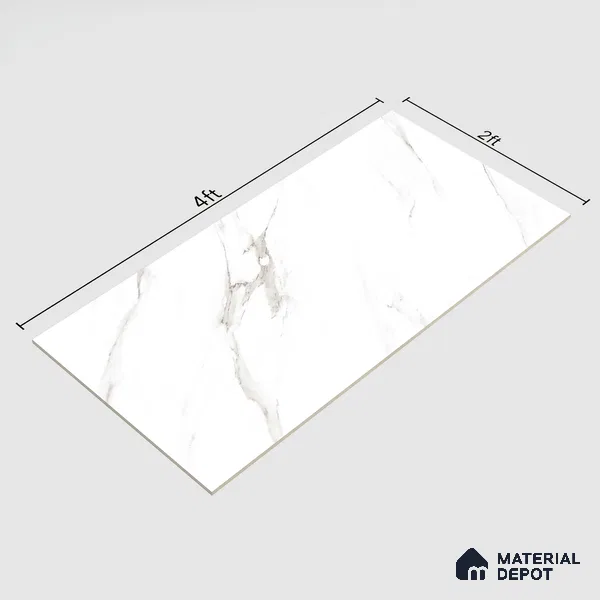 Marble Floor & Wall Tile TL 00955 Prizma Satvario 4 ft x 2 ft Glossy Finish Vitrified Tile - 9 mm | Suitable For living Room, Bedroom, Bathroom (Sample)