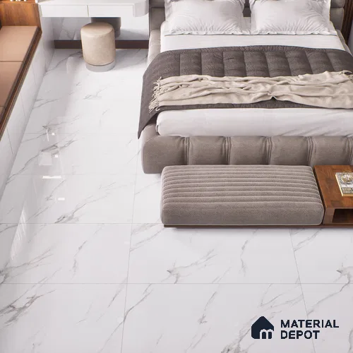 Marble Floor & Wall Tile TL 00955 Prizma Satvario 4 ft x 2 ft Glossy Finish Vitrified Tile - 9 mm | Suitable For living Room, Bedroom, Bathroom | Random Designs