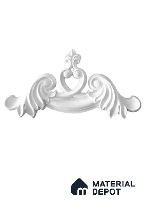 Ready To Install / DIY Finished PU Designer French Corner Wall Moulding Greenova PM 00284 | 10 x 10 inch x 30 mm | Adhesive Type Installation