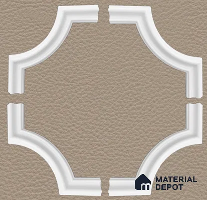Ready To Install / DIY Finished PU Designer French Corner Wall Moulding Greenova PM 00286 | C/S 8 x 8 inch x 20 mm | Moulding width : 40mm | Adhesive Type Installation