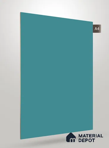 Blue Solid Colors Look PU 124 8 ft x 4 ft Super Matte Finish Decorative Laminate - 1 mm | Suitable for Living Room, Kitchen, Office