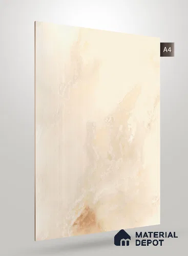 Beige Marble Look PU 1777 8 ft x 4 ft High Gloss Finish Decorative Laminate - 1.25 mm | Suitable for TV Unit, Wardrobe, Kitchen Cabinets