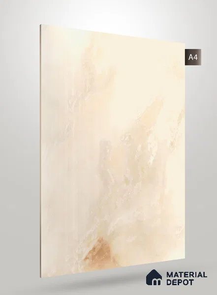 Beige Marble Look PU 1777 8 ft x 4 ft High Gloss Finish Decorative Laminate - 1.25 mm | Suitable for TV Unit, Wardrobe, Kitchen Cabinets