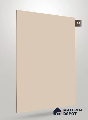 Beige Solid Colors Look PU 241 8 ft x 4 ft Super Matte Finish Decorative Laminate - 1 mm | Suitable for Living Room, Kitchen, Office