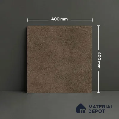Parking Floor Tile TL 07544 Stonis Brown 400x400 mm Matte Finish Vitrified Tile - 12 mm | Pattern Alignment May Vary | 2-3 mm Spacer is Mandatory