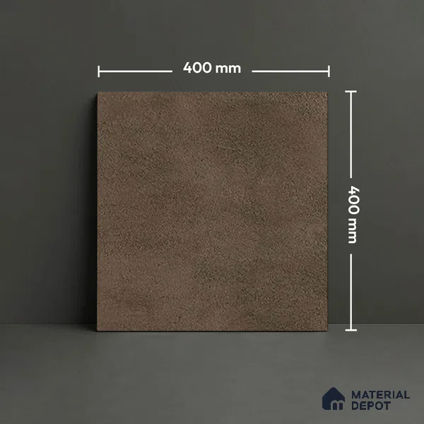 Parking Floor Tile TL 07544 Stonis Brown 400x400 mm Matte Finish Vitrified Tile - 12 mm | Pattern Alignment May Vary | 2-3 mm Spacer is Mandatory