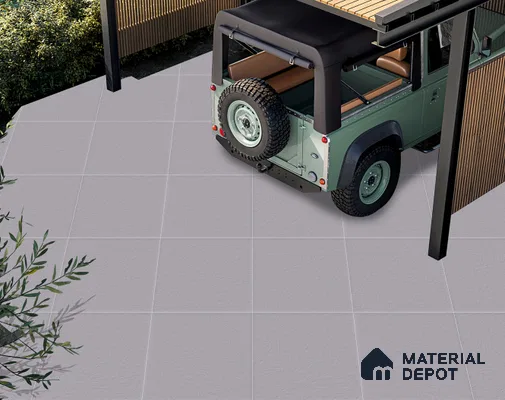 Punch Parking Floor Tile TL 06158 C Stonage Cornsilk 400 x 400 mm Vitrified Punch Matte Finish - 15 mm | 4 Random Design | Suitable For Outdoor Parking, Terrace, Balcony (Sample)