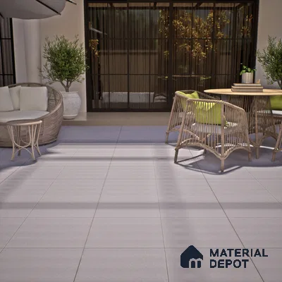 Punch Parking Floor Tile TL 06158 C Stonage Cornsilk 400 x 400 mm Vitrified Punch Matte Finish - 15 mm | 4 Random Design | Suitable For Outdoor Parking, Terrace, Balcony (Sample)