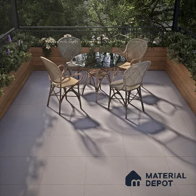 Punch Parking Floor Tile TL 06158 C Stonage Cornsilk 400 x 400 mm Vitrified Punch Matte Finish - 15 mm | 4 Random Design | Suitable For Outdoor Parking, Terrace, Balcony (Sample)