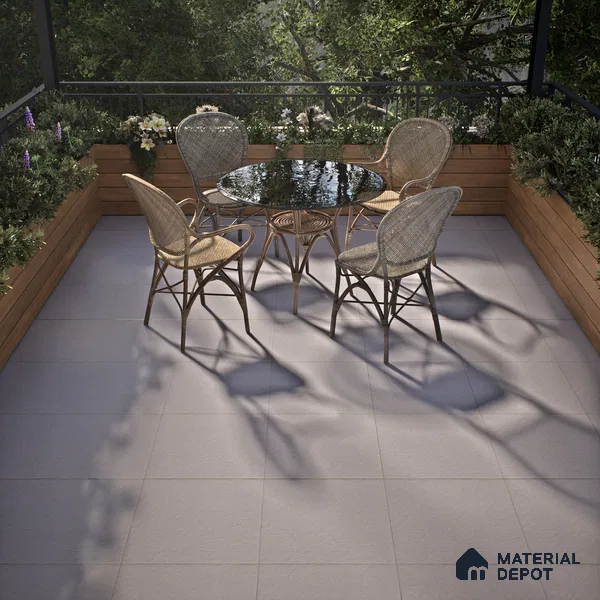 Punch Parking Floor Tile TL 06158 C Stonage Cornsilk 400 x 400 mm Vitrified Punch Matte Finish - 15 mm | 4 Random Design | Suitable For Outdoor Parking, Terrace, Balcony (Sample)