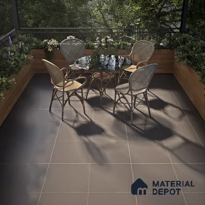 Punch Parking Floor Tile TL 06158 D Stonage Negro 400 x 400 mm Vitrified Punch Matte Finish - 15 mm | 4 Random Design | Suitable For Outdoor Parking, Terrace, Balcony (Sample)