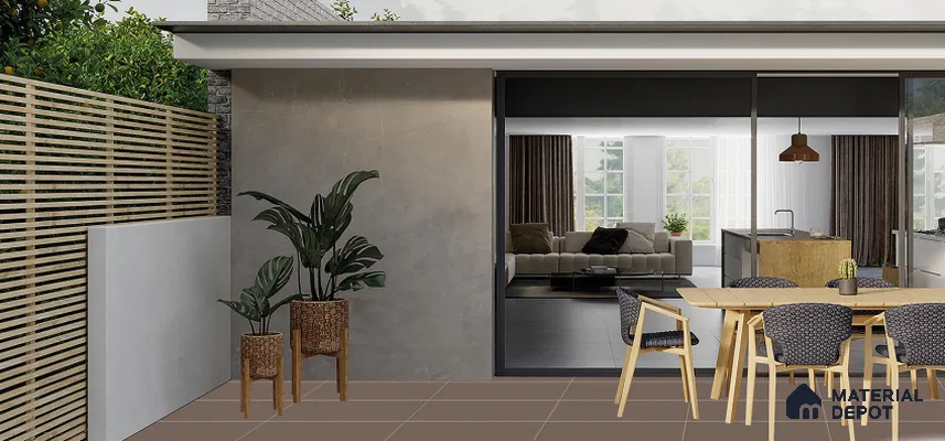 Punch Parking Floor Tile TL 06158 G Stonage Almond 400 x 400 mm Vitrified Punch Matte Finish - 15 mm | 4 Random Design | Suitable For Outdoor Parking, Terrace, Balcony (Sample)