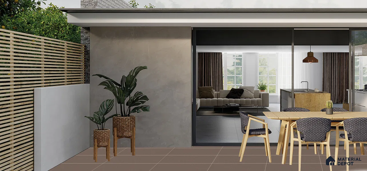Punch Parking Floor Tile TL 06158 G Stonage Almond 400 x 400 mm Vitrified Punch Matte Finish - 15 mm | 4 Random Design | Suitable For Outdoor Parking, Terrace, Balcony (Sample)
