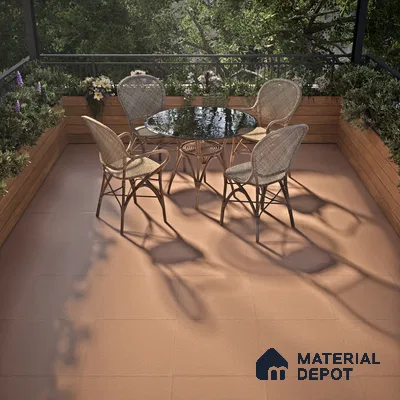 Punch Parking Floor Tile TL 06158 G Stonage Almond 400 x 400 mm Vitrified Punch Matte Finish - 15 mm | 4 Random Design | Suitable For Outdoor Parking, Terrace, Balcony (Sample)