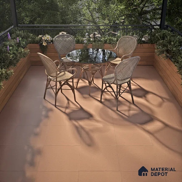 Punch Parking Floor Tile TL 06158 G Stonage Almond 400 x 400 mm Vitrified Punch Matte Finish - 15 mm | 4 Random Design | Suitable For Outdoor Parking, Terrace, Balcony (Sample)