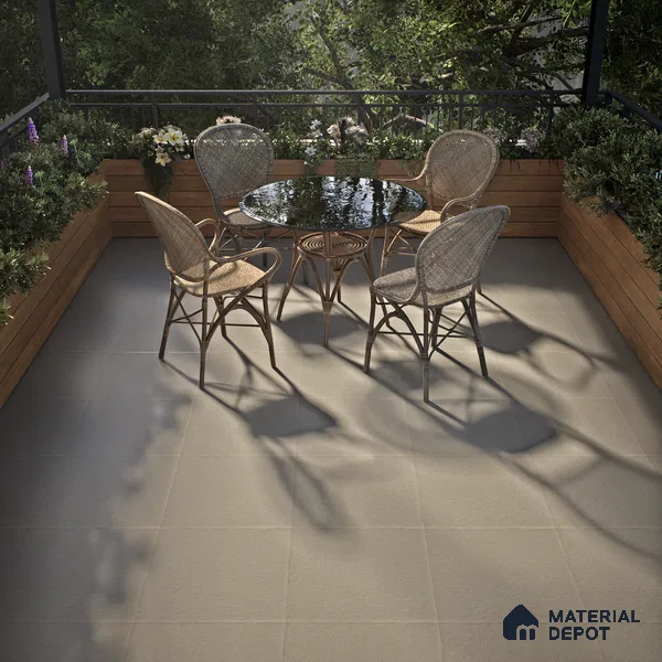 Punch Parking Floor Tile TL 06158 H Stonage Pine 400 x 400 mm Vitrified Punch Matte Finish - 15 mm | 4 Random Design | Suitable For Outdoor Parking, Terrace, Balcony (Sample)