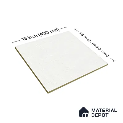 Punch Parking Floor Tile TL 06158 Stonage Bianco 400 x 400 mm Vitrified Punch Matte Finish - 15 mm | 4 Random Design | Suitable For Outdoor Parking, Terrace, Balcony (Sample)