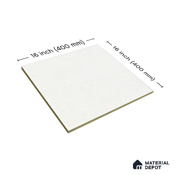 Punch Parking Floor Tile TL 06158 Stonage Bianco 400 x 400 mm Vitrified Punch Matte Finish - 15 mm | 4 Random Design | Suitable For Outdoor Parking, Terrace, Balcony (Sample)