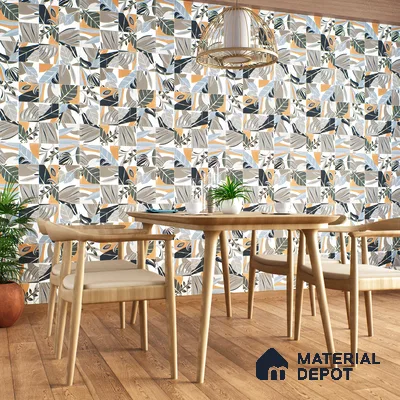 Tropical Wall Tile TL 05515 B Prestige Imperial Taupe Decor 2 ft x 4 ft Vitrified Glue Matte Finish - 9 mm  | Suitable for Living Room, Bedroom, Bathroom (Sample)