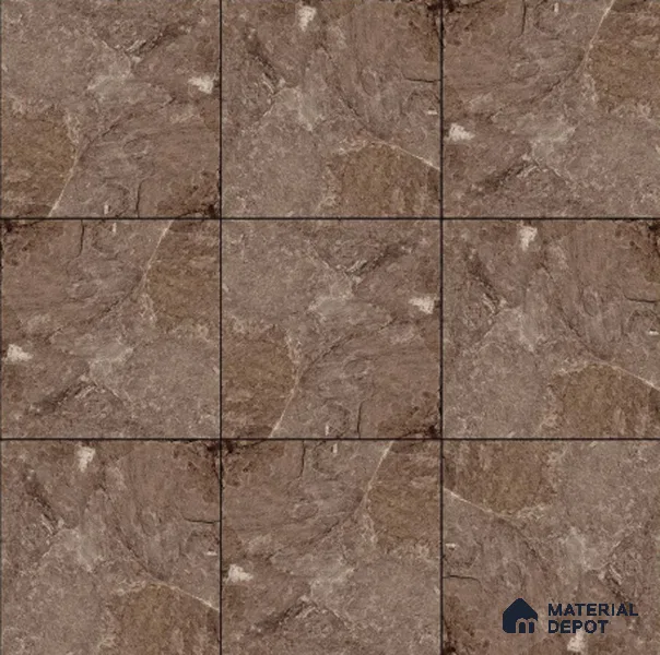 Punch Stone Floor Tile TL 05355 C Strada Bruno Marise 16 inch x 16 inch Vitrified Punch Matte Finish - 12 mm | Suitable for Parking, Balcony, Courtyard, Patio, Terrace | Pattern Alignment May Vary | 2-3 mm Spacer is Mandatory (Sample)