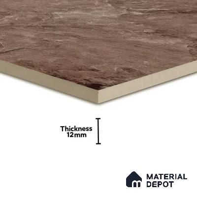 Punch Stone Floor Tile TL 05355 C Strada Bruno Marise 16 inch x 16 inch Vitrified Punch Matte Finish - 12 mm | Suitable for Parking, Balcony, Courtyard, Patio, Terrace | Pattern Alignment May Vary | 2-3 mm Spacer is Mandatory (Sample)
