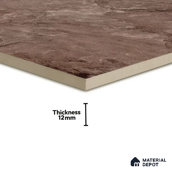 Punch Stone Floor Tile TL 05355 C Strada Bruno Marise 16 inch x 16 inch Vitrified Punch Matte Finish - 12 mm | Suitable for Parking, Balcony, Courtyard, Patio, Terrace | Pattern Alignment May Vary | 2-3 mm Spacer is Mandatory (Sample)