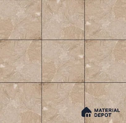 Punch Stone Floor Tile TL 05355 D Strada Beige Cafe 16 inch x 16 inch Vitrified Punch Matte Finish - 12 mm | Suitable for Parking, Balcony, Courtyard, Patio, Terrace | Pattern Alignment May Vary | 2-3 mm Spacer is Mandatory