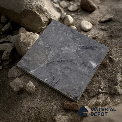 Punch Stone Floor Tile TL 05355 Strada Noir Grey 16 inch x 16 inch Vitrified Punch Matte Finish - 12 mm | Suitable for Parking, Balcony, Courtyard, Patio, Terrace (Sample)