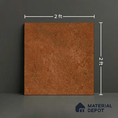 Stone Floor Tile TL 05356 B Rosato Cotto 2 ft x 2 ft Matte Finish Anti Skid Vitrified Tile - 12 mm | Suitable for Balcony, Terrace & Coutyard