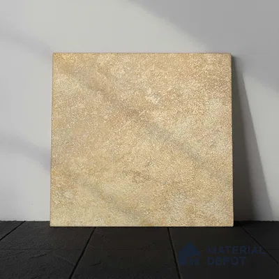 Punch Stone Floor Tile TL 05356 Strada Rosalia Crema 2 ft x 2 ft Vitrified Punch Matte Finish - 12 mm | Suitable for Parking, Balcony, Courtyard, Patio, Terrace (Sample)