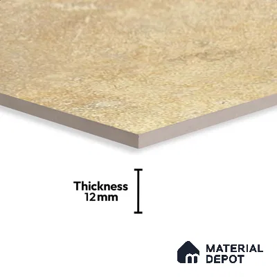 Punch Stone Floor Tile TL 05356 Strada Rosalia Crema 2 ft x 2 ft Vitrified Punch Matte Finish - 12 mm | Suitable for Parking, Balcony, Courtyard, Patio, Terrace (Sample)