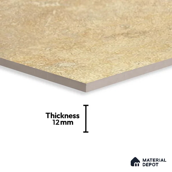 Punch Stone Floor Tile TL 05356 Strada Rosalia Crema 2 ft x 2 ft Vitrified Punch Matte Finish - 12 mm | Suitable for Parking, Balcony, Courtyard, Patio, Terrace (Sample)