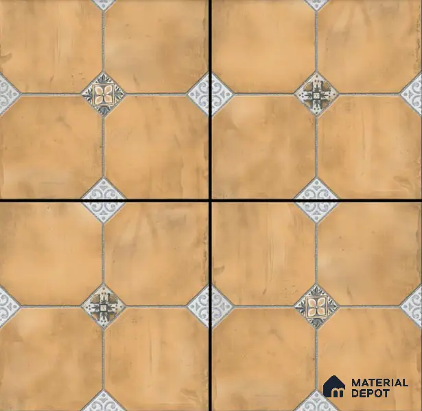 Stone Tile TL 04804 Rustique Elegance Minimalist Brown 16 x 16 inch Vitrified Matte Finish - 12 mm | Suitable for Parking, Terrace, Balcony, Courtyard | Heavy Duty Digital Anti Skid Parking Floor | Pattern Alignment May Vary | 2-3 mm Spacer is Mandatory