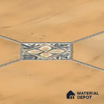 Stone Tile TL 04804 Rustique Elegance Minimalist Brown 16 x 16 inch Vitrified Matte Finish - 12 mm | Suitable for Parking, Terrace, Balcony, Courtyard | Heavy Duty Digital Anti Skid Parking Floor | Pattern Alignment May Vary | 2-3 mm Spacer is Mandatory
