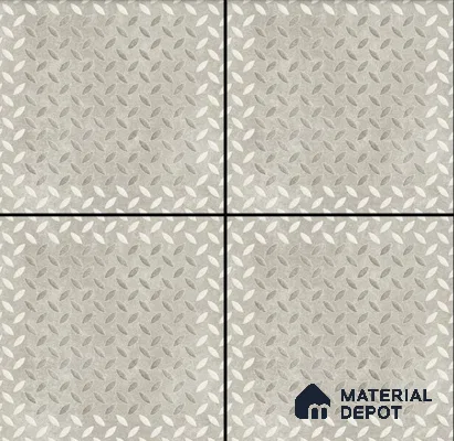 Punch Tile TL 04806 Rustique Elegance Silver Punch 16 x 16 inch Vitrified Matte Finish - 12 mm | Suitable for Parking, Terrace, Balcony, Courtyard | Heavy Duty Digital Anti Skid Parking Floor | Pattern Alignment May Vary | 2-3 mm Spacer is Mandatory (Sample)