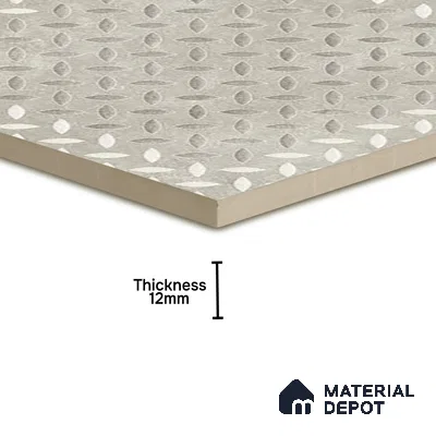 Punch Tile TL 04806 Rustique Elegance Silver Punch 16 x 16 inch Vitrified Matte Finish - 12 mm | Suitable for Parking, Terrace, Balcony, Courtyard | Heavy Duty Digital Anti Skid Parking Floor | Pattern Alignment May Vary | 2-3 mm Spacer is Mandatory (Sample)