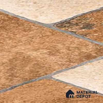 Stone Tile TL 04807 B Rustique Elegance Cotto Brown 16 x 16 inch Vitrified Matte Finish - 12 mm | Suitable for Parking, Terrace, Balcony, Courtyard | Heavy Duty Digital Anti Skid Parking Floor | Pattern Alignment May Vary | 2-3 mm Spacer is Mandatory