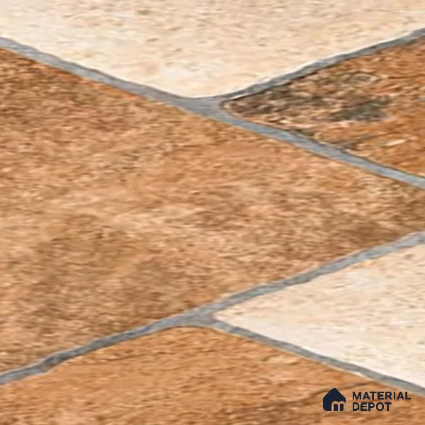 Stone Tile TL 04807 B Rustique Elegance Cotto Brown 16 x 16 inch Vitrified Matte Finish - 12 mm | Suitable for Parking, Terrace, Balcony, Courtyard | Heavy Duty Digital Anti Skid Parking Floor | Pattern Alignment May Vary | 2-3 mm Spacer is Mandatory