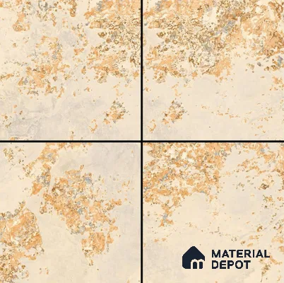Punch Tile TL 04808 B Rustique Elegance Rustic Beige 16 x 16 inch Vitrified Matte Finish - 12 mm | Suitable for Parking, Terrace, Balcony, Courtyard | Heavy Duty Digital Anti Skid Parking Floor | Pattern Alignment May Vary | 2-3 mm Spacer is Mandatory (Sample)